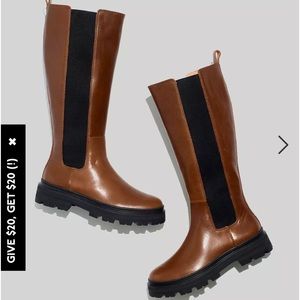 The Poppy Tall Lugsole Boot with Extended Calf